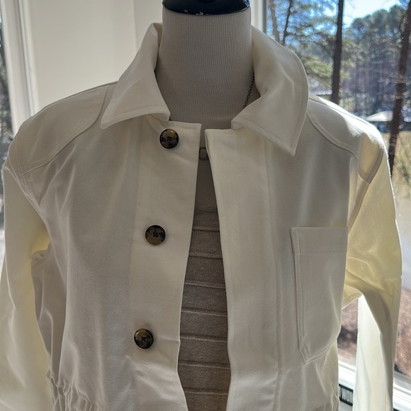 NWT Amour Vert Rylee Organic Cotton Jacket, Medium, Ivory - Picture 2 of 9